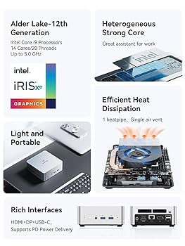 MINIS FORUM ミニPC UN1290W MINISFORUM、「Core i9-12900HK」を搭載した高性能小型PC